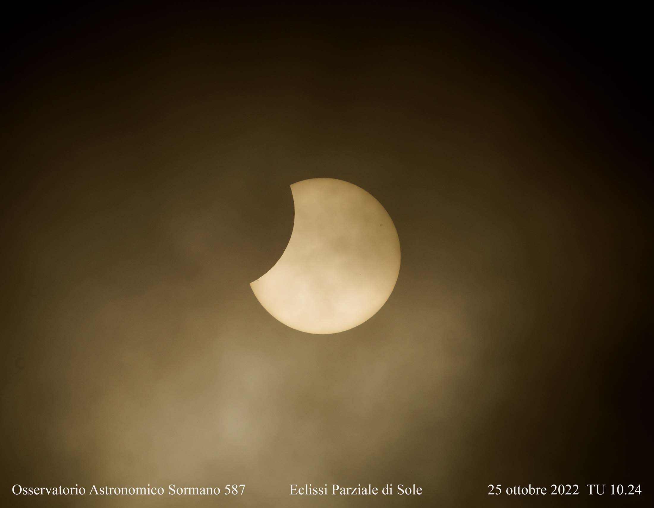 Eclissi parziale di Sole 25 ottobre 2022