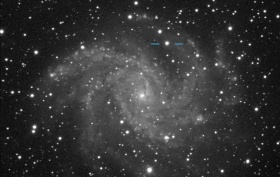 Supernova da record in una galassia da record
