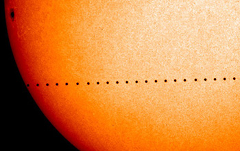 Il transito di Mercurio sul Sole di lunedi 9 maggio 2016
